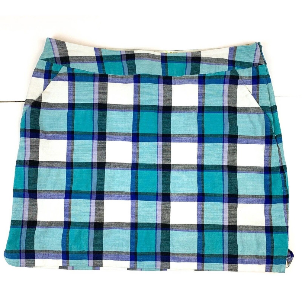 LOUDMOUTH Ladies Plaid Golf Skirt Skort Women's Size 10. Pocket Athleisure